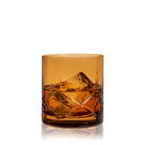 Admiral Crystal Rocks Glasses, Amber S/2