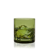 Admiral Crystal Rocks Glasses, Green S/2