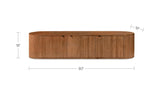 Theo Media Bench in Brown