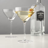 Raye Angled Crystal Martini Glasses, S/2