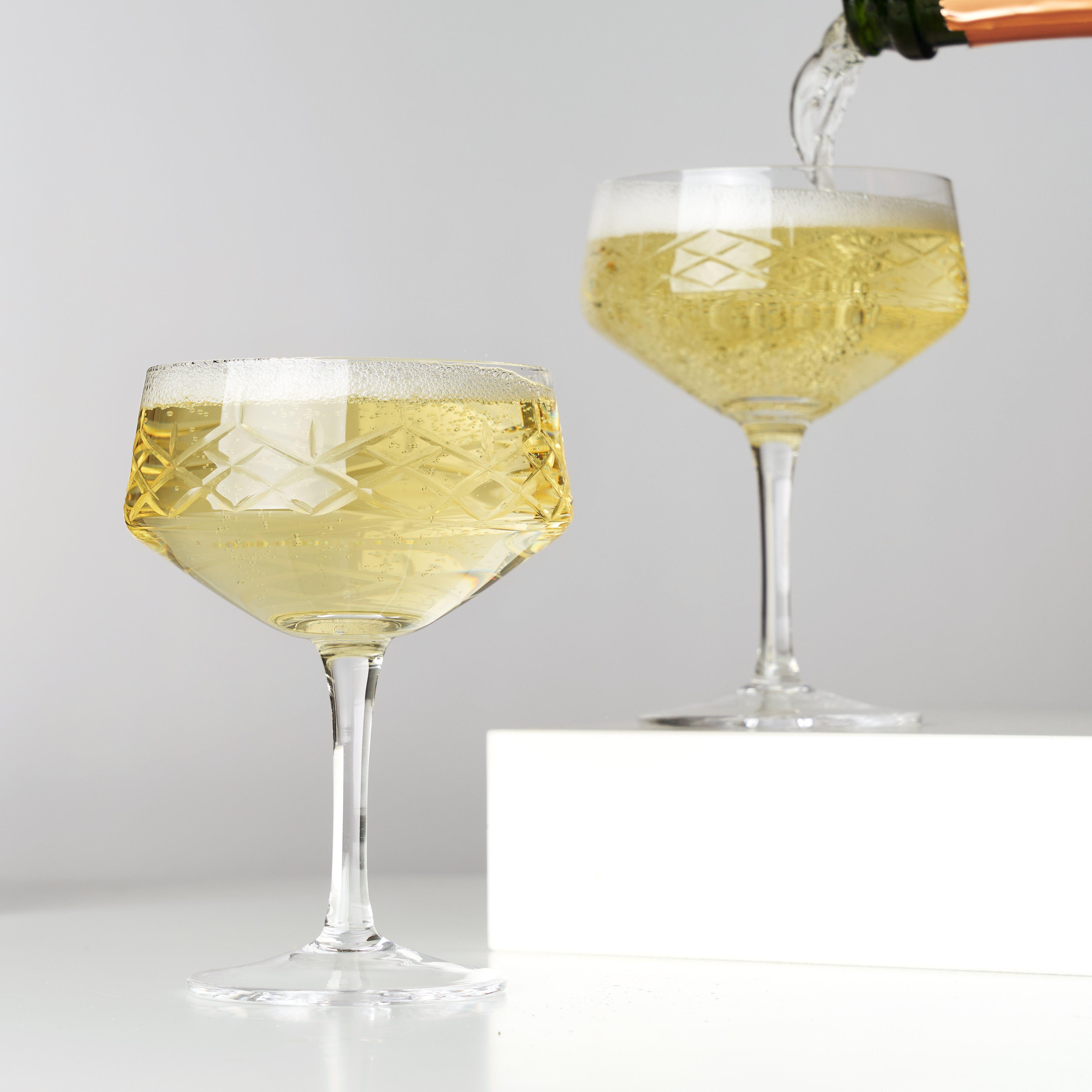 Admiral Crystal Coupe Glasses, S/2