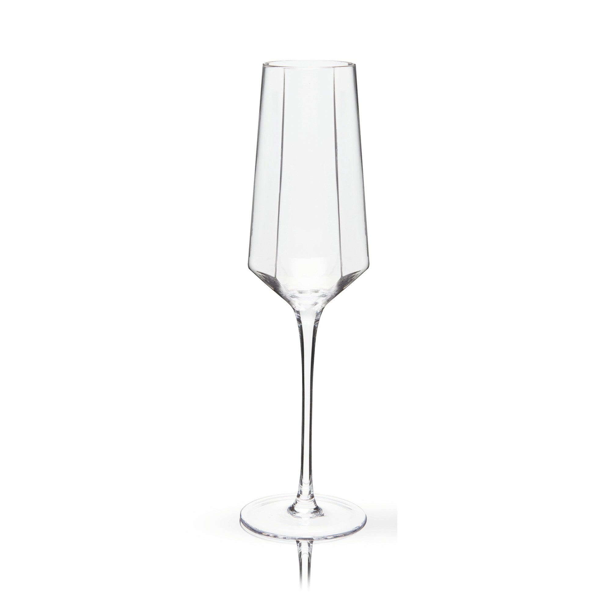 Seneca Diamond Crystal Champagne Flutes, S/2