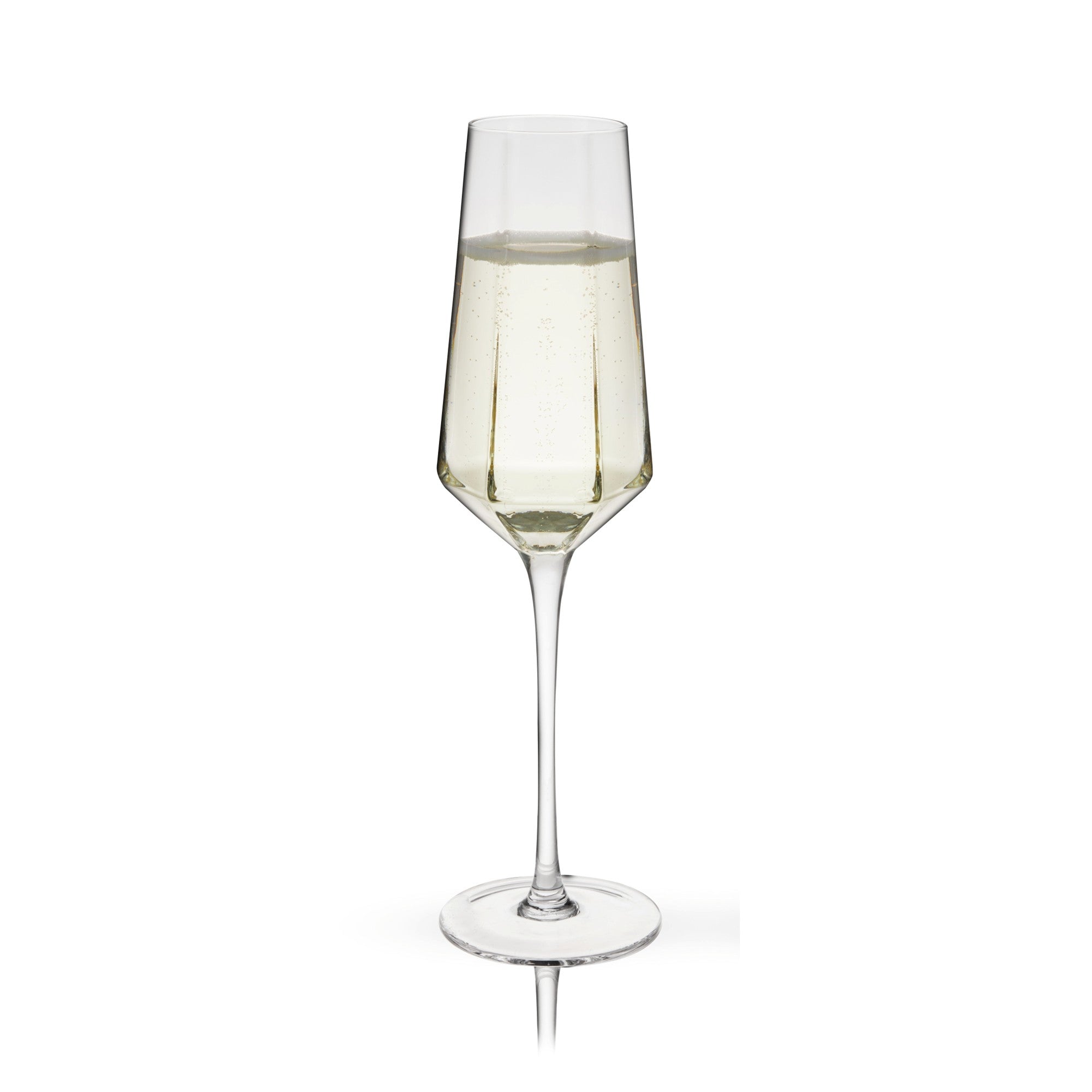 Seneca Diamond Crystal Champagne Flutes, S/2