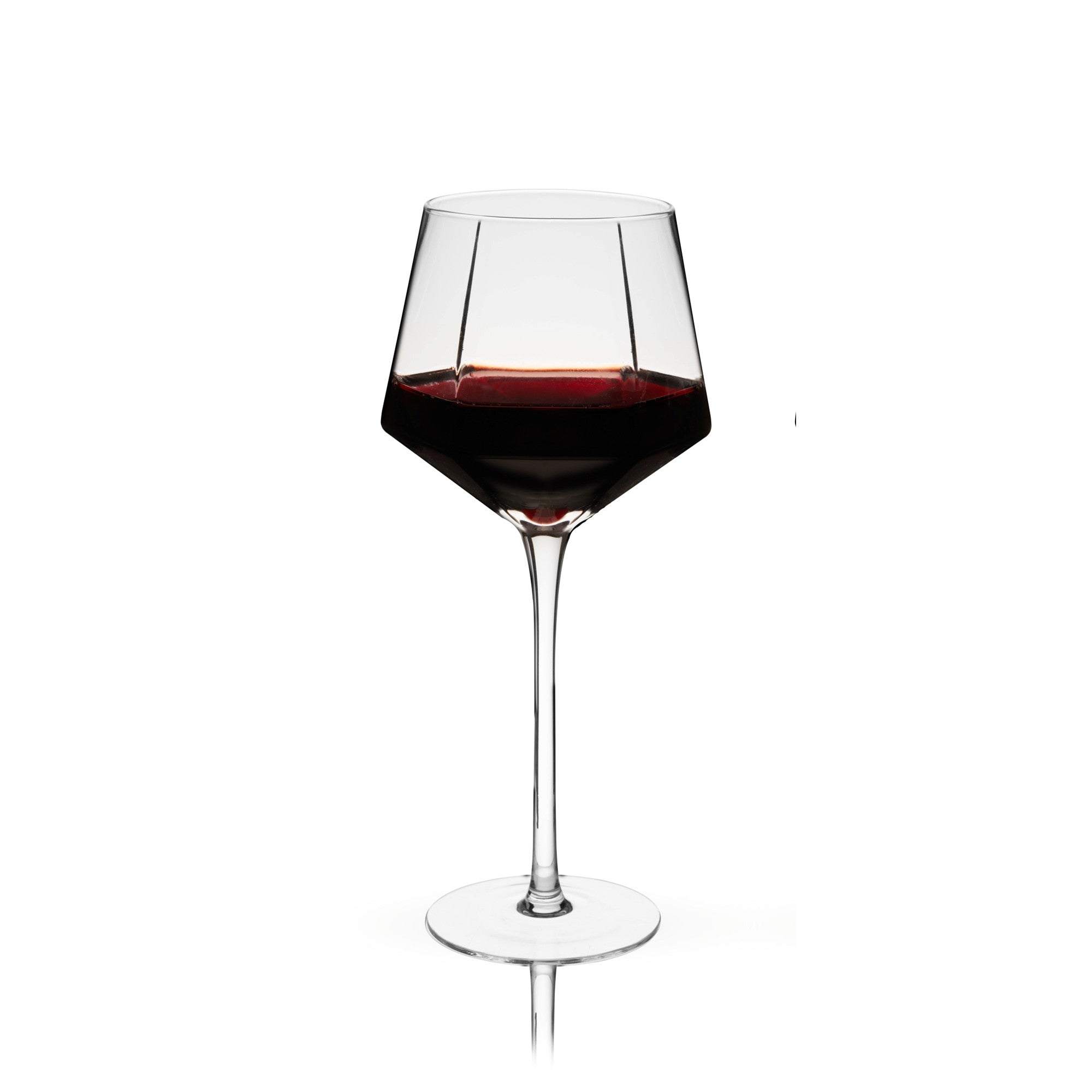 Seneca Diamond Crystal Wine Glasses, S/2
