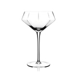 Seneca Faceted Crystal Martini Glasses, S/2
