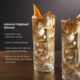 Admiral Highball Glasses, S/4
