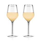Raye Angled Crystal Chardonnay Glasses Set of 2