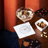 Seneca Faceted Crystal Martini Glasses, S/2