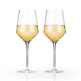 Raye Angled Crystal Chardonnay Glasses, S/2