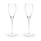 Raye Angled Crystal Prosecco Glasses, S/2