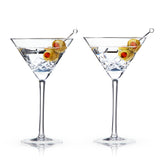 Admiral Crystal Martini Glasses, S/2