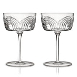 Beau Crystal Cocktail Coupes, S/2