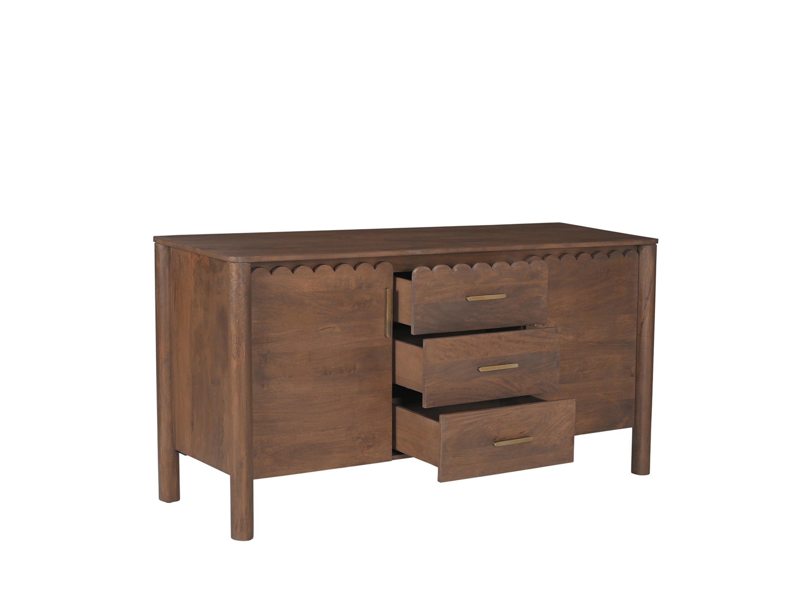 Wiley 3 Drawer Sideboard | Vintage Brown