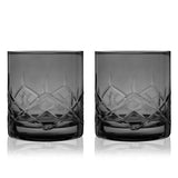 Admiral Crystal Rocks Glasses, Smoke S/2
