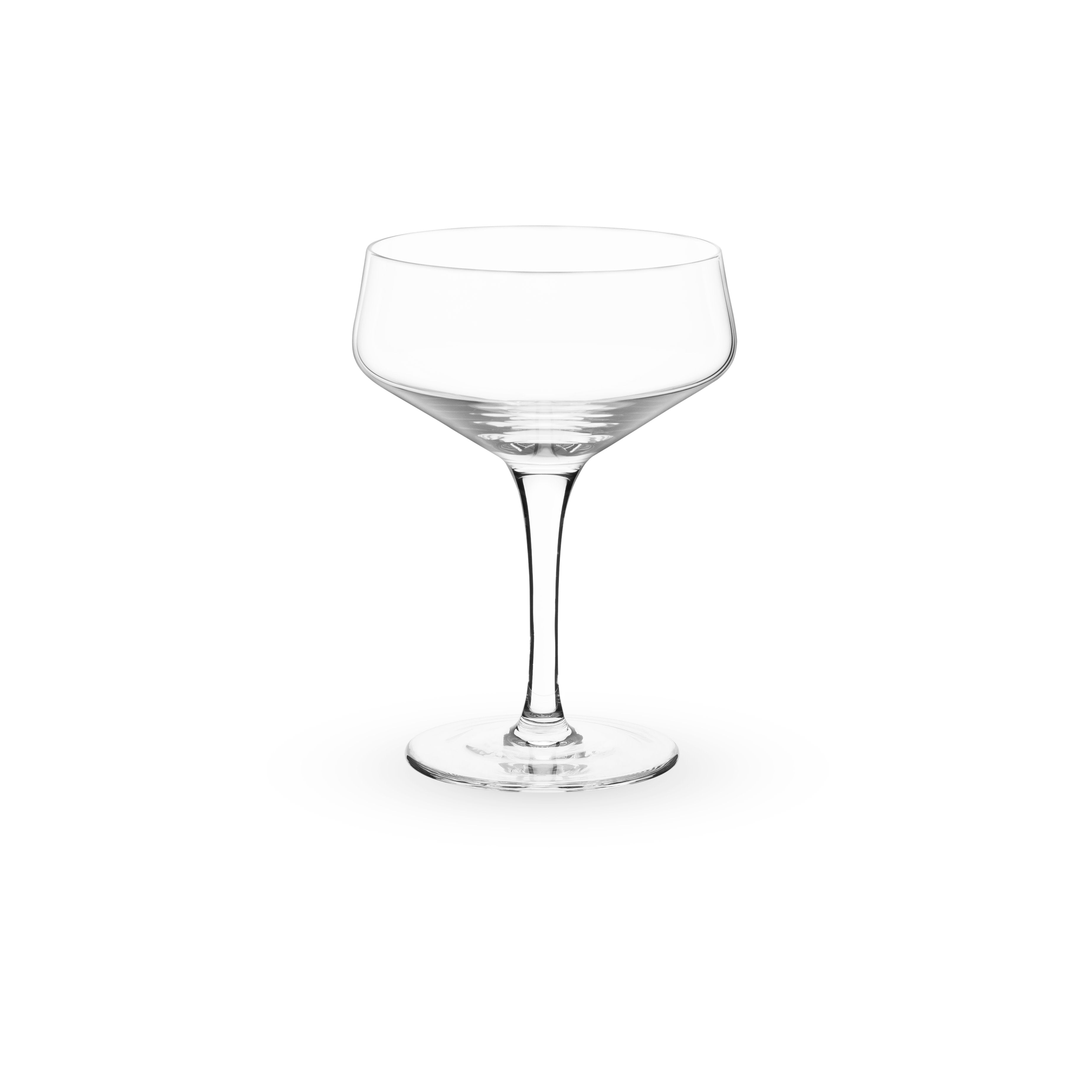 Raye Angled Crystal Coupe Glasses, S/2