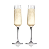 Raye Angled Crystal Champagne Flutes Set of 2