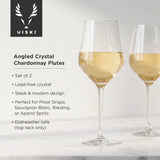 Raye Angled Crystal Chardonnay Glasses Set of 2