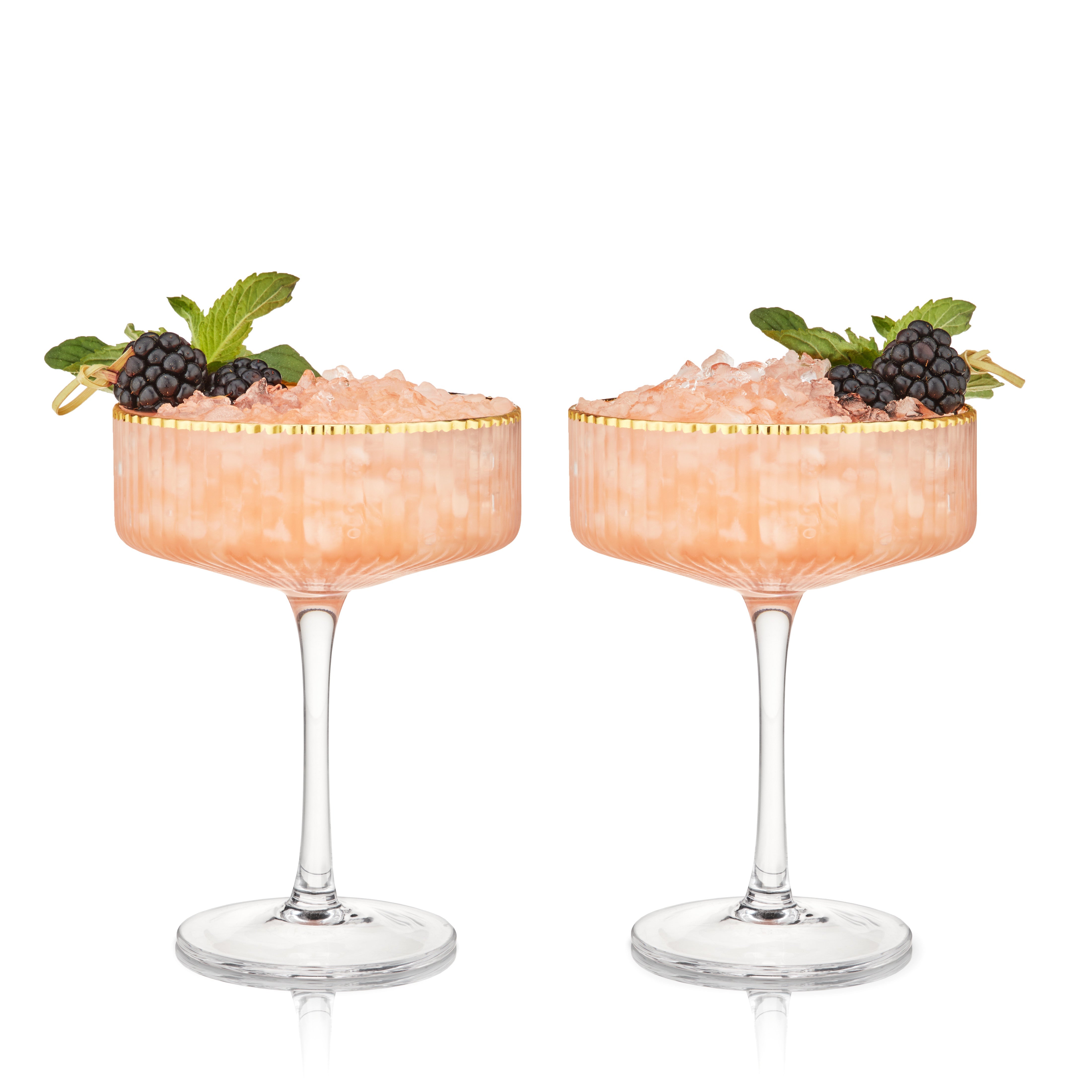 Meridian Crystal Coupe Glasses, S/2