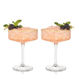Meridian Crystal Coupe Glasses, S/2