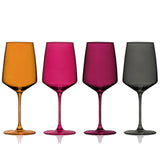 Reserve Nouveau Crystal Wine Glasses, Sunset S/4