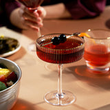 Meridian Crystal Coupe Glasses, S/2